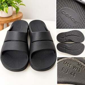OOFOS Men’s 11 Women’s 13 Black OOahh Recovery Slide Sandals EU 44 Shoes